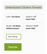 Spende direkt aufforsten
