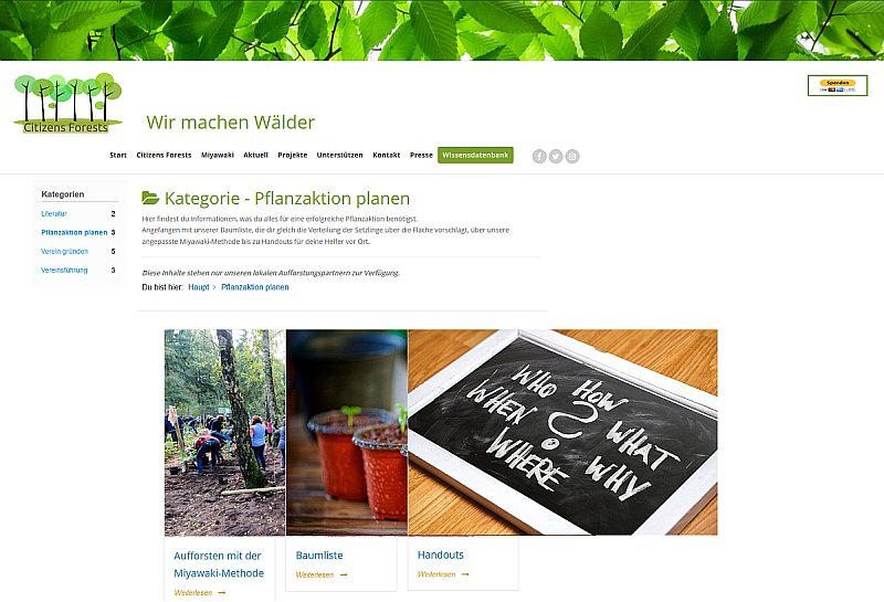 Wissensdatenbank zum Aufforsten und Miyawaki